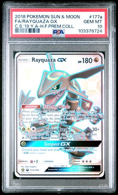 Rayquaza GX  #177a - Hidden Fates Premium Collection - Promo - PSA 10