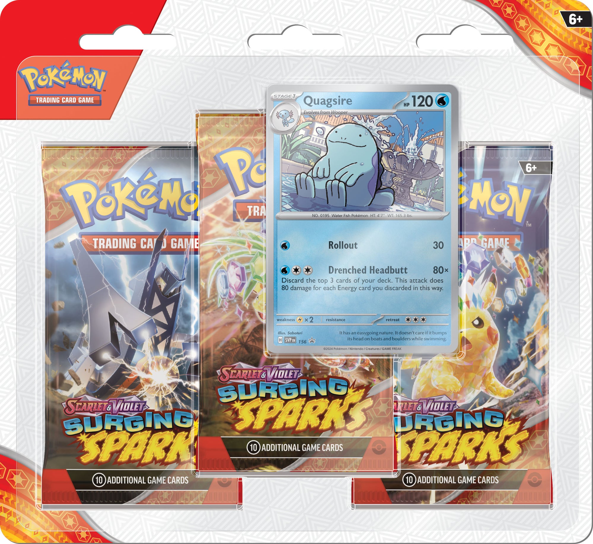 Pokémon TCG: Scarlet & Violet: Surging Sparks 3-Pack Blister Pack