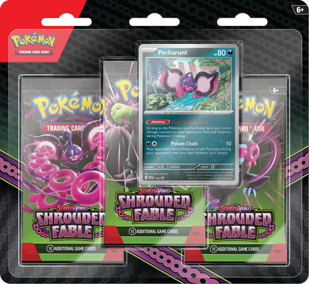 Pokémon TCG Scarlet & Violet Shrouded Fable 3-Pack Blister Pack Kortspil
