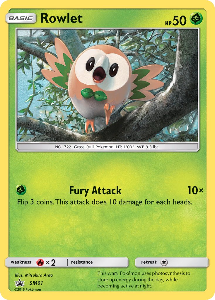 Rowlet - SM Black Star Promos (Promo) [SM-01] English / Near Mint / Normal
