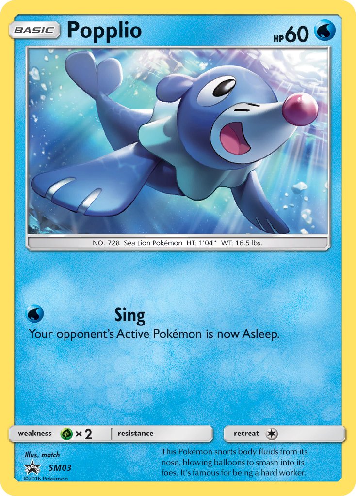 Popplio - SM Black Star Promos (Promo) [SM-03] English / Near Mint / Normal