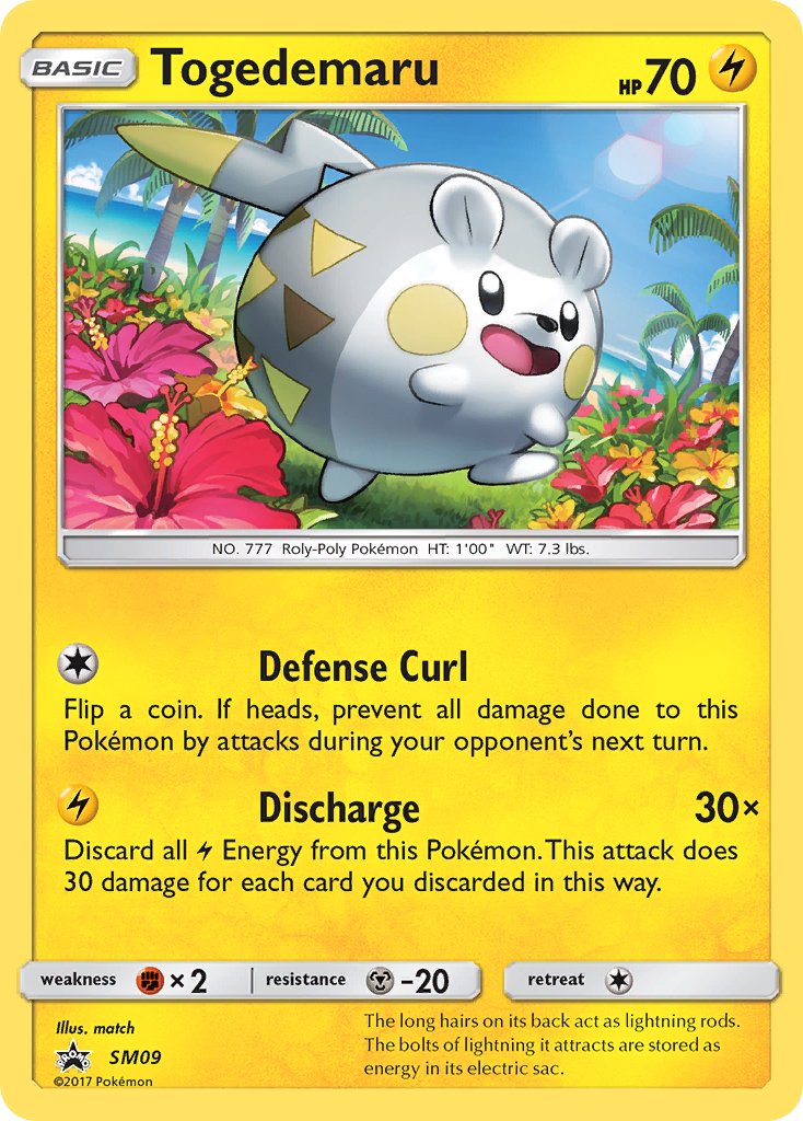 Togedemaru - SM Black Star Promos (Promo) [SM-09] English / Near Mint / Normal
