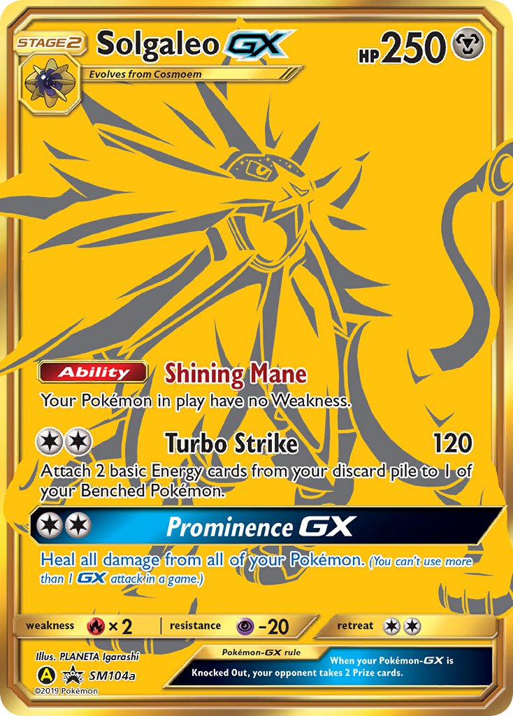 Solgaleo GX - SM Black Star Promos (Promo) [SM-SM104a] English / Near Mint / Normal