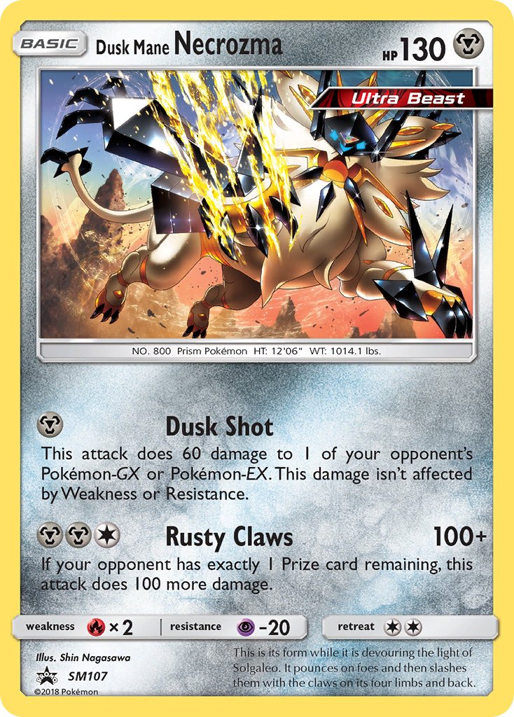 Dusk Mane Necrozma - SM Black Star Promos (Promo) [SM-107] English / Near Mint / Normal