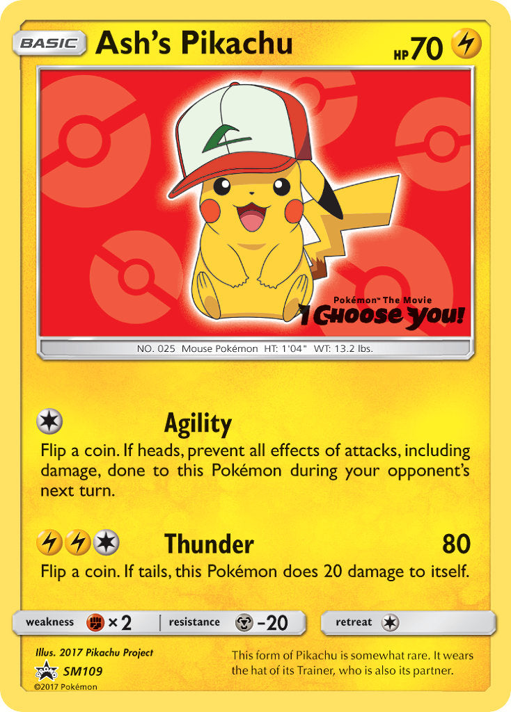 Ash's Pikachu - SM Black Star Promos (Promo) [SM-109] English / Near Mint / Normal