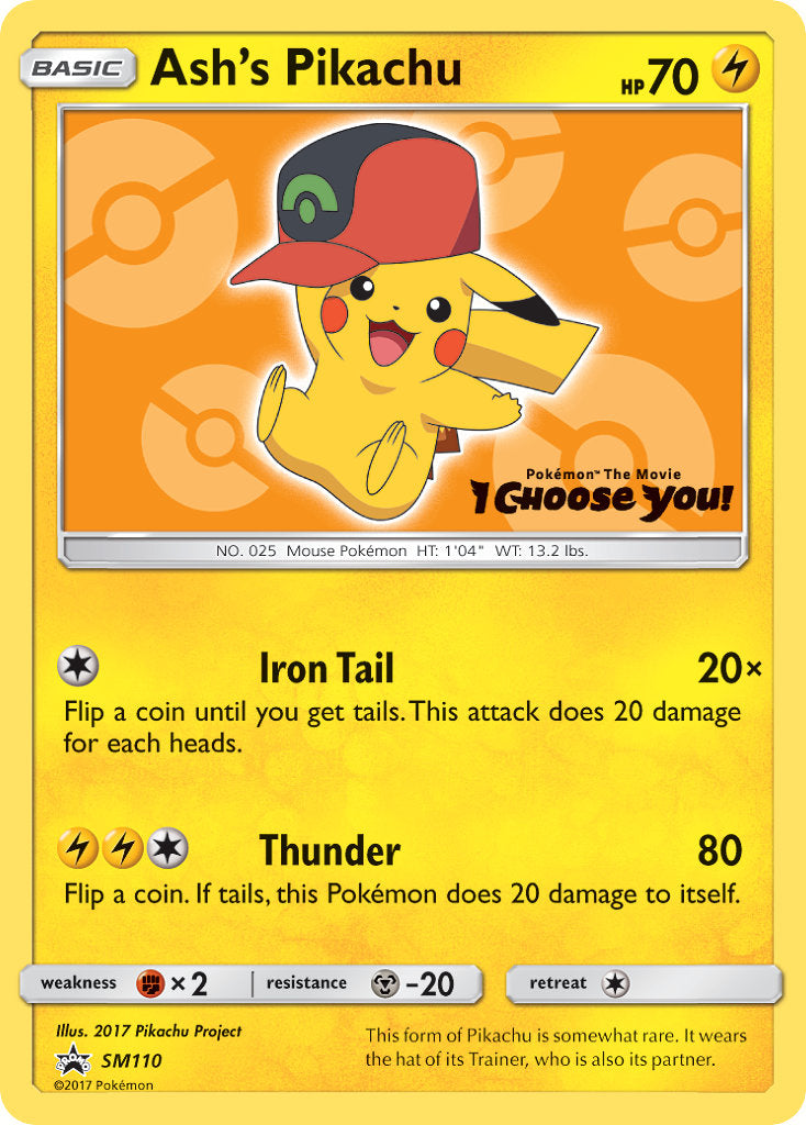 Ash's Pikachu - SM Black Star Promos (Promo) [SM-110] English / Near Mint / Normal