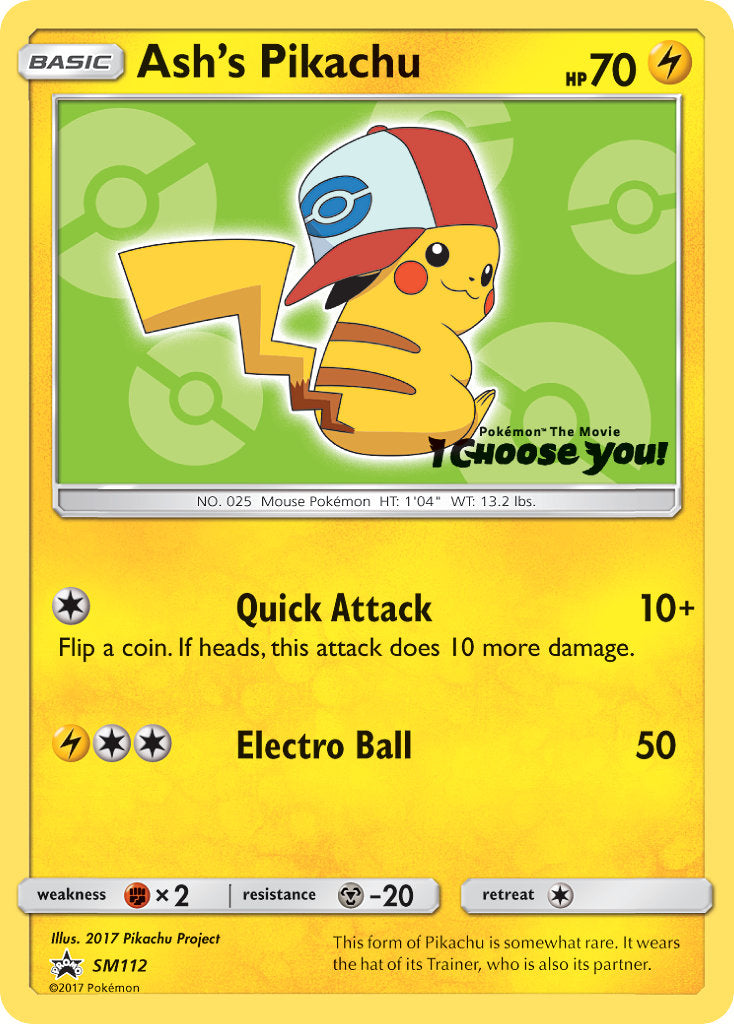 Ash's Pikachu - SM Black Star Promos (Promo) [SM-112] English / Near Mint / Normal