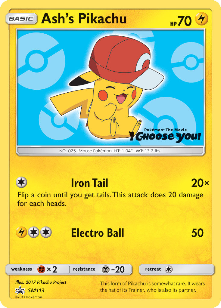 Ash's Pikachu - SM Black Star Promos (Promo) [SM-113] English / Near Mint / Normal