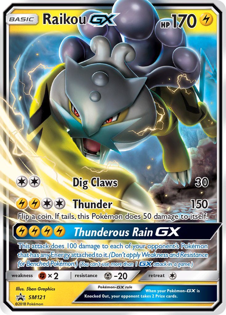 Raikou GX - SM Black Star Promos (Promo) [SM-121] English / Near Mint / Normal