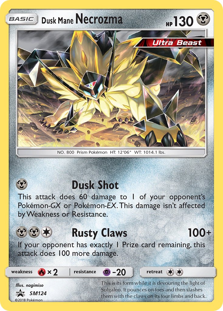 Dusk Mane Necrozma - SM Black Star Promos (Promo) [SM-124] English / Near Mint / Normal