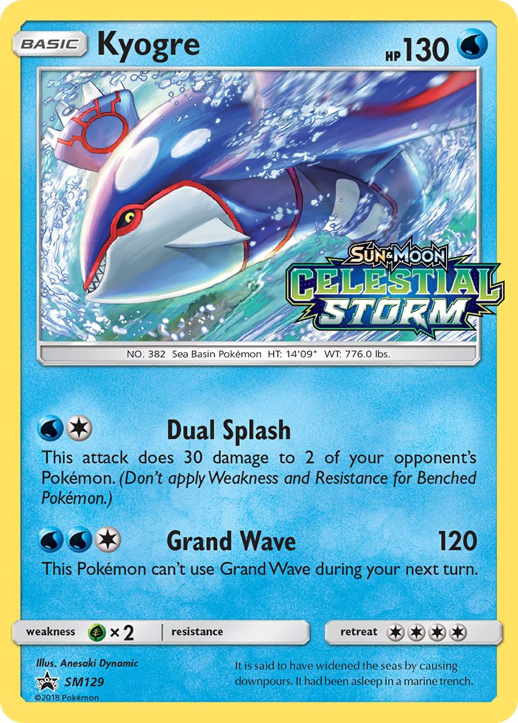 Kyogre - SM Black Star Promos (Promo) [SM-129] English / Near Mint / Normal