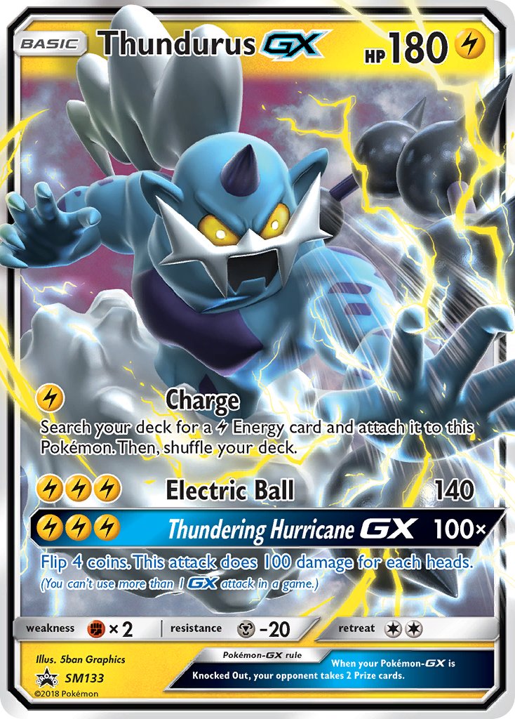 Thundurus GX - SM Black Star Promos (Promo) [SM-133] English / Near Mint / Normal