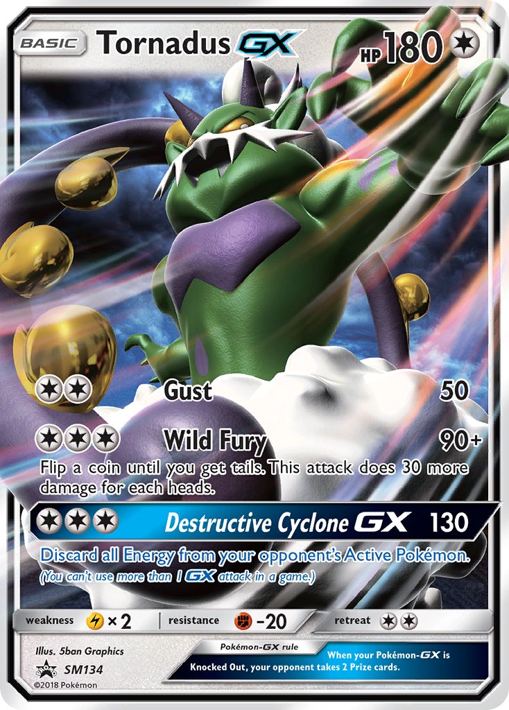 Tornadus GX - SM Black Star Promos (Promo) [SM-134] English / Near Mint / Normal