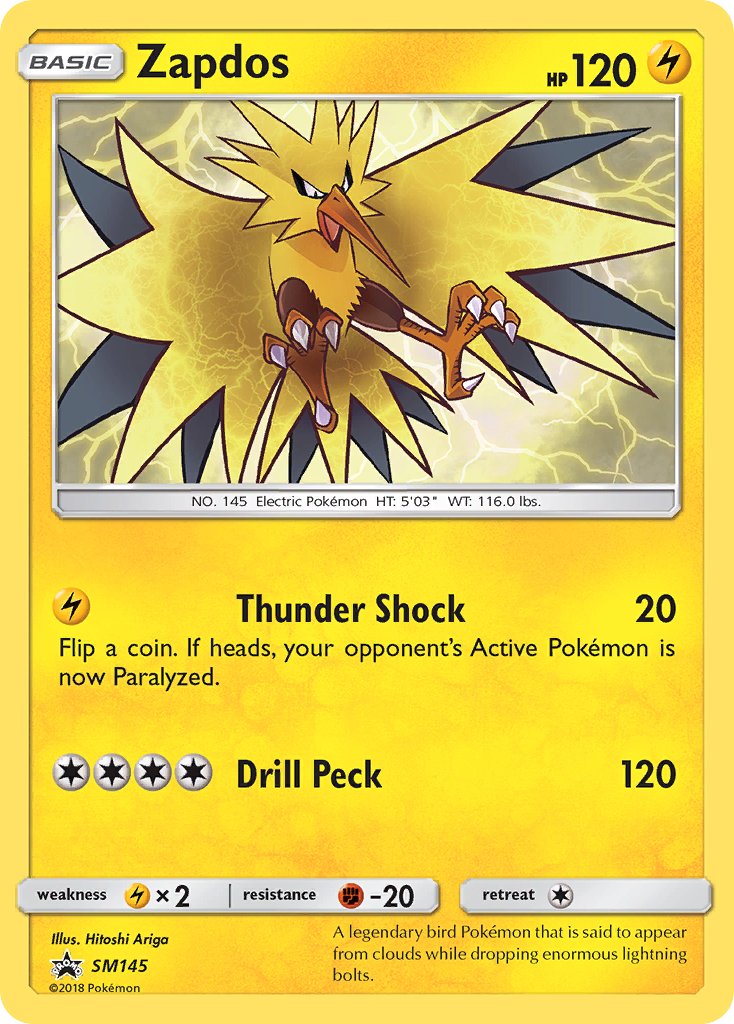 Zapdos - SM Black Star Promos (Promo) [SM-145] English / Near Mint / Normal