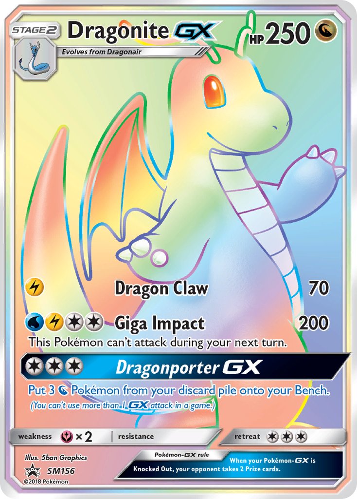 Dragonite GX - SM Black Star Promos (Promo) [SM-156] English / Near Mint / Normal