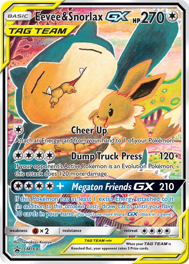 Eevee & Snorlax GX - SM Black Star Promos (Promo) [SM-169] English / Near Mint / Normal