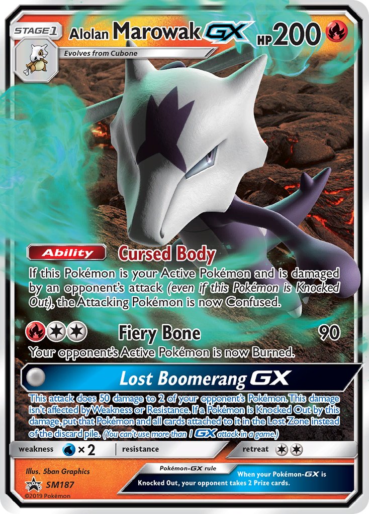 Alolan Marowak GX - SM Black Star Promos (Promo) [SM-187] English / Near Mint / Normal