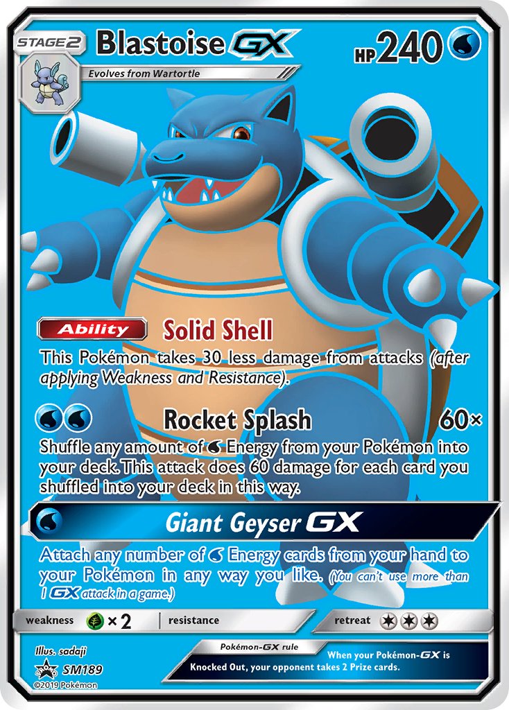 Blastoise GX - SM Black Star Promos (Promo) [SM-189] English / Near Mint / Normal