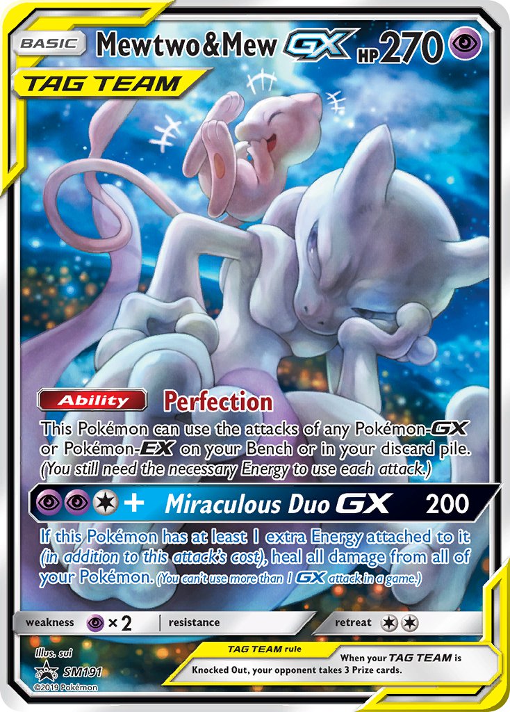 Mewtwo & Mew GX - SM Black Star Promos (Promo) [SM-191] English / Near Mint / Normal