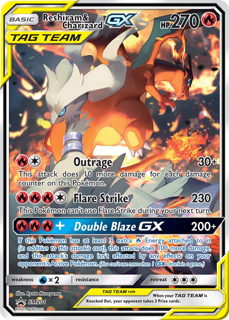 Reshiram & Charizard GX - SM Black Star Promos (Promo) [SM-201] English / Near Mint / Normal