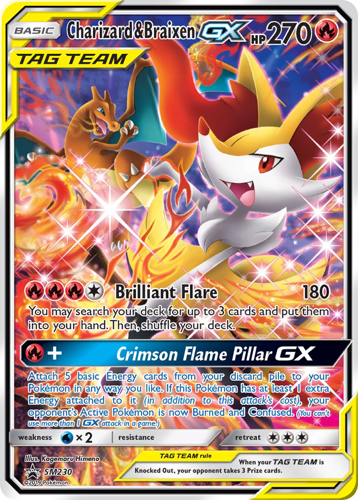 Charizard & Braixen GX - SM Black Star Promos (Promo) [SM-230] English / Near Mint / Normal