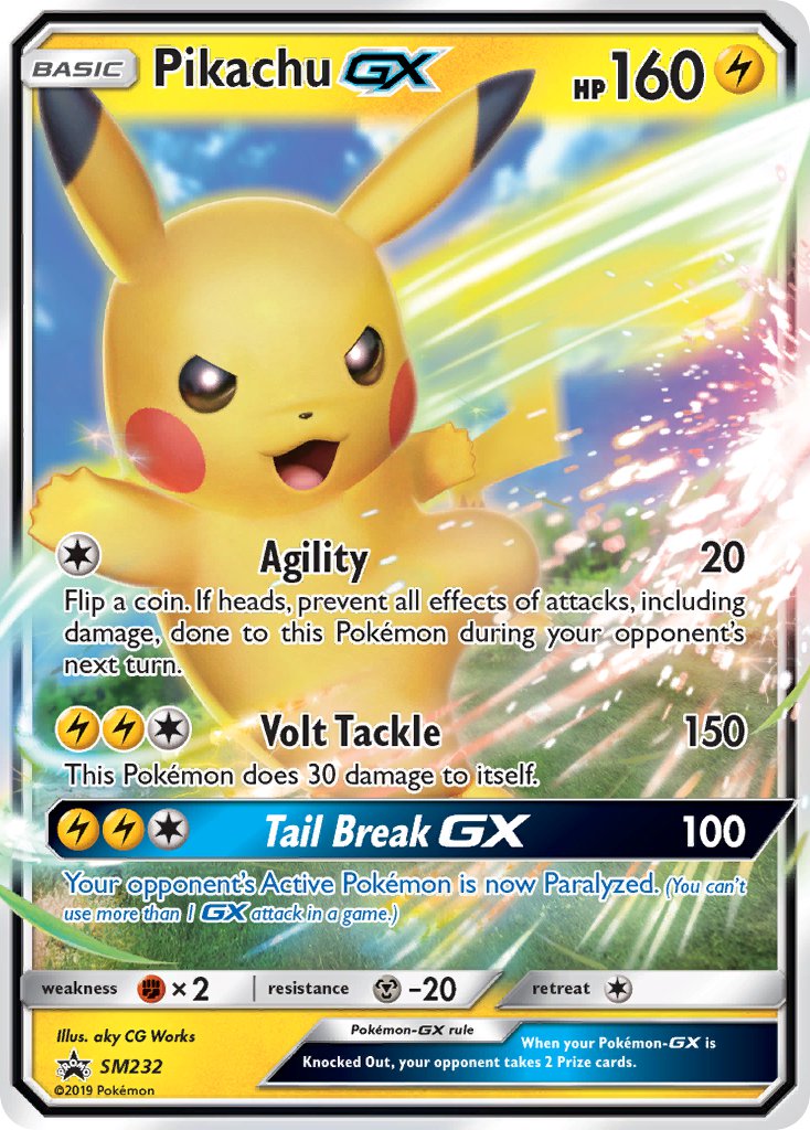 Pikachu GX - SM Black Star Promos (Promo) [SM-232] English / Good / Normal