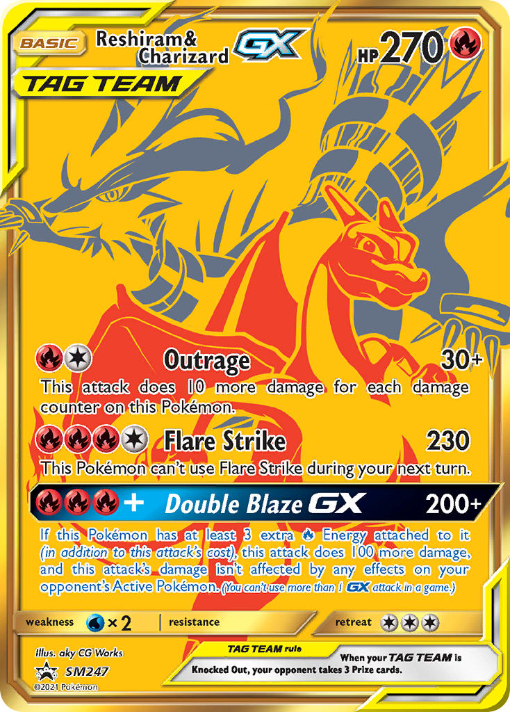 Reshiram & Charizard GX - SM Black Star Promos (Promo) [SM-247] English / Near Mint / Normal
