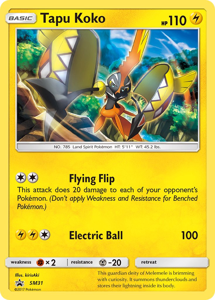 Tapu Koko - SM Black Star Promos (Promo) [SM-31] English / Near Mint / Normal