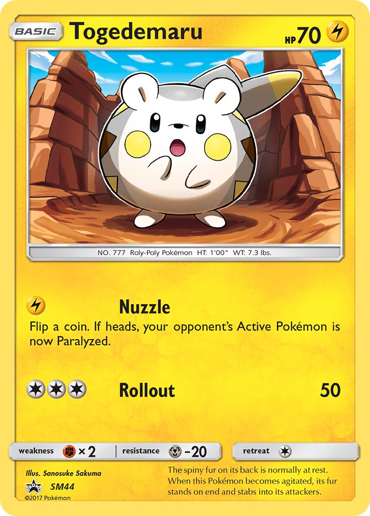 Togedemaru - SM Black Star Promos (Promo) [SM-44] English / Near Mint / Normal