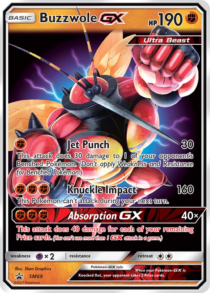 Buzzwole GX - SM Black Star Promos (Promo) [SM-69] English / Near Mint / Normal