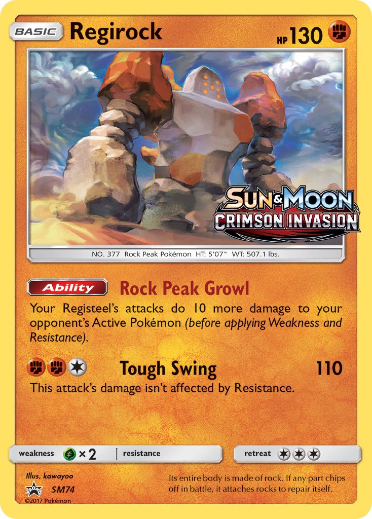 Regirock - SM Black Star Promos (Promo) [SM-74] English / Near Mint / Normal