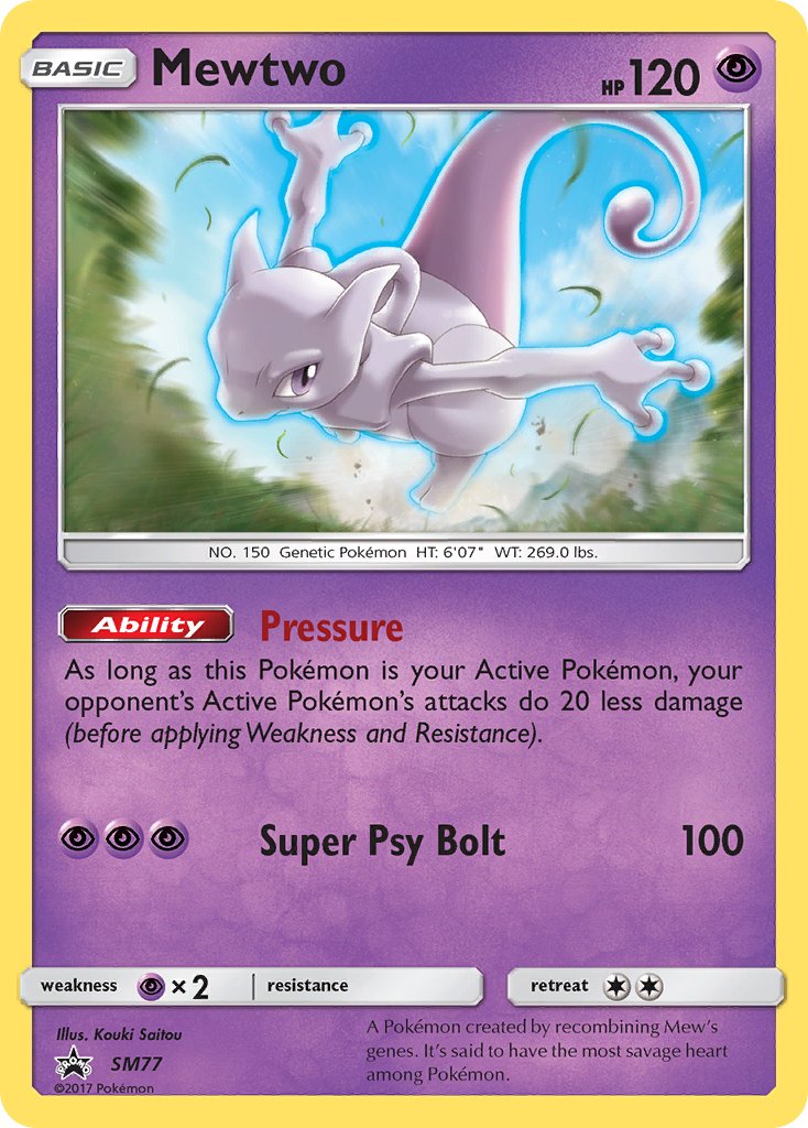 Mewtwo - SM Black Star Promos (Promo) [SM-77] English / Near Mint / Normal