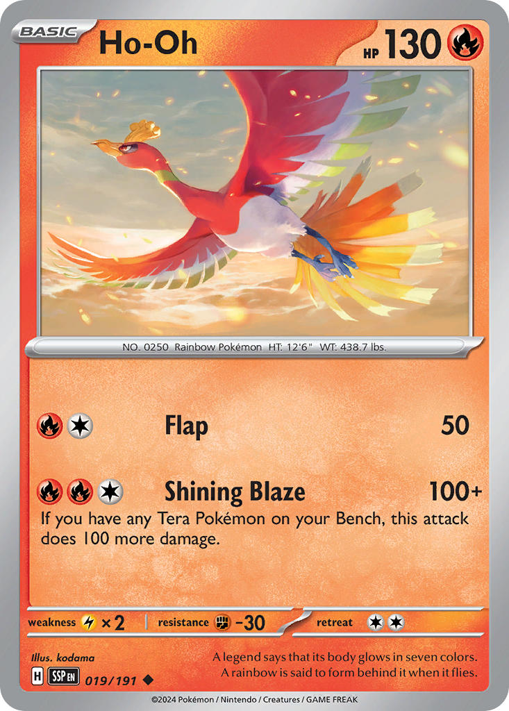 Ho-Oh⁣ - Surging Sparks⁣ (Uncommon)⁣ [019] English / Near Mint / Normal