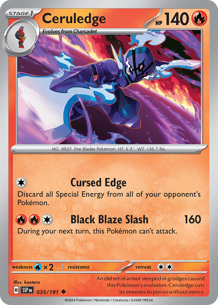 Ceruledge⁣ - Surging Sparks⁣ (Uncommon)⁣ [035] English / Near Mint / Reverse-Holo Normal