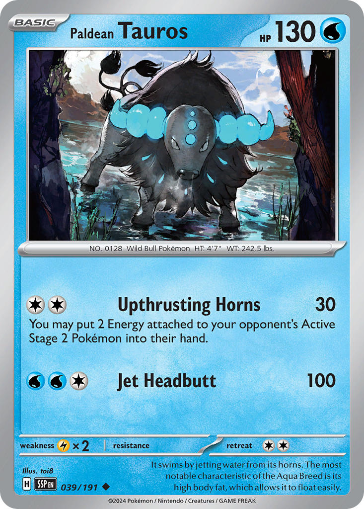 Paldean Tauros⁣ - Surging Sparks⁣ (Uncommon)⁣ [039] English / Near Mint / Normal