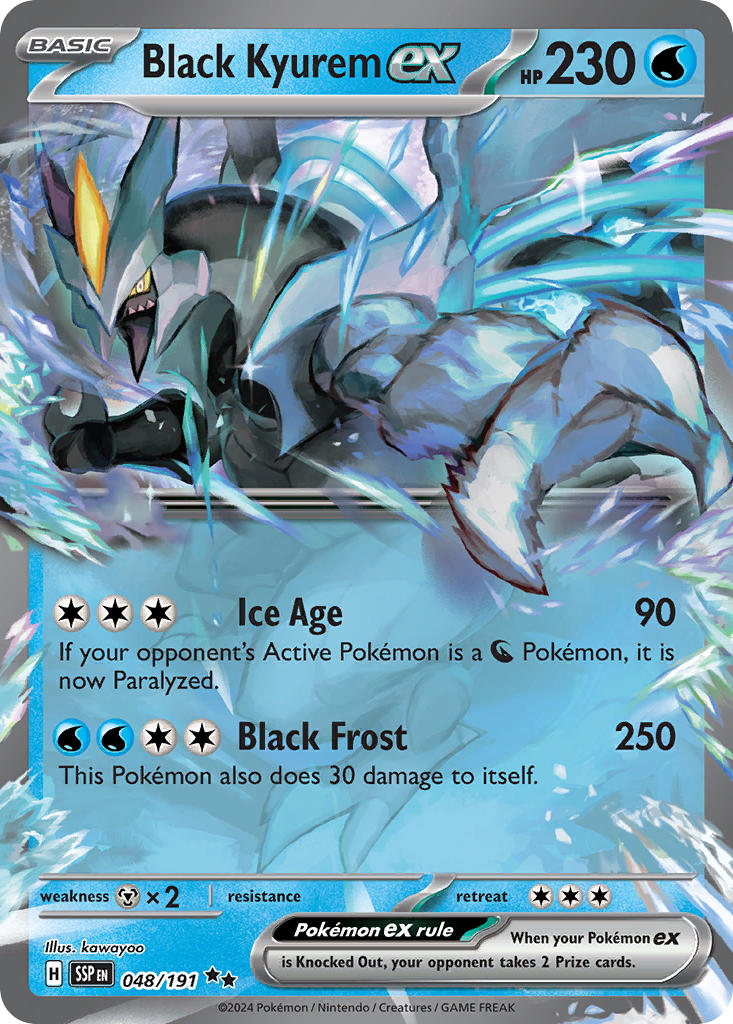 Black Kyurem ex⁣ - Surging Sparks⁣ (Double Rare)⁣ [048] English / Near Mint / Normal