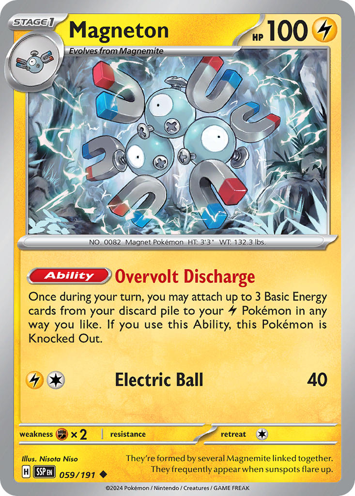 Magneton⁣ - Surging Sparks⁣ (Uncommon)⁣ [059] English / Near Mint / Reverse-Holo Normal