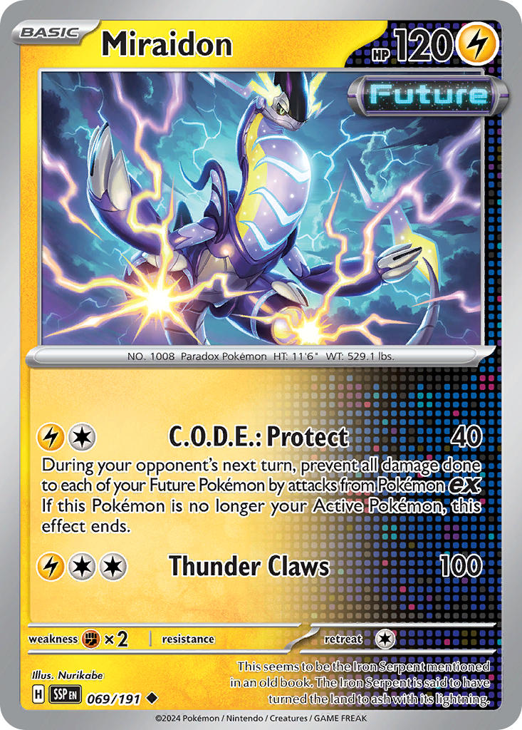 Miraidon⁣ - Surging Sparks⁣ (Uncommon)⁣ [069] English / Near Mint / Reverse-Holo Normal