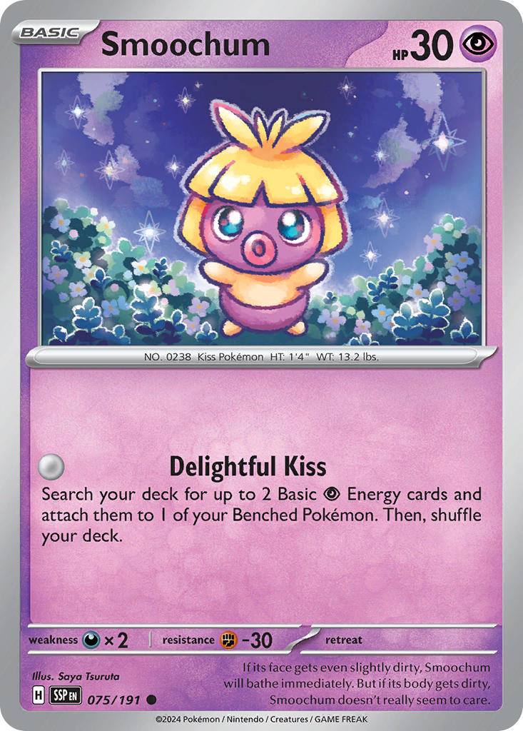 Smoochum⁣ - Surging Sparks⁣ (Common)⁣ [075] English / Near Mint / Normal