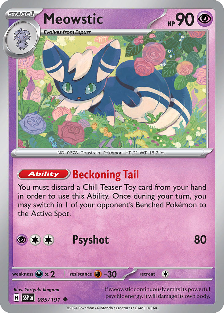 Meowstic⁣ - Surging Sparks⁣ (Uncommon)⁣ [085] English / Near Mint / Normal