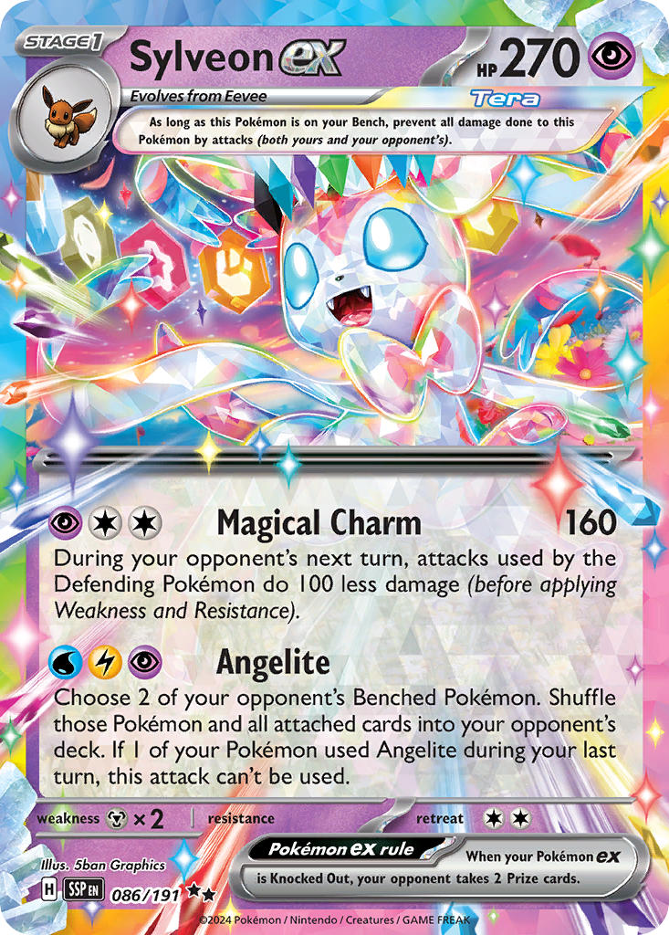 Sylveon ex⁣ - Surging Sparks⁣ (Double Rare)⁣ [086] English / Near Mint / Normal