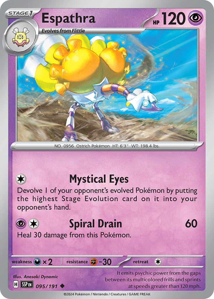 Espathra⁣ - Surging Sparks⁣ (Uncommon)⁣ [095] English / Near Mint / Reverse-Holo Normal