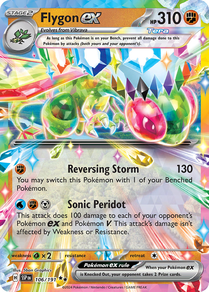Flygon ex⁣ - Surging Sparks⁣ (Double Rare)⁣ [106] English / Near Mint / Normal