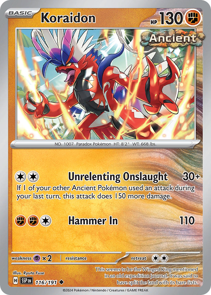 Koraidon⁣ - Surging Sparks⁣ (Uncommon)⁣ [116] English / Near Mint / Normal