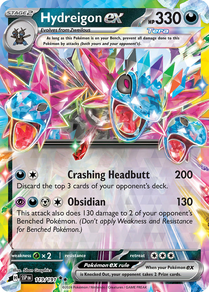 Hydreigon ex⁣ - Surging Sparks⁣ (Double Rare)⁣ [119] English / Near Mint / Normal