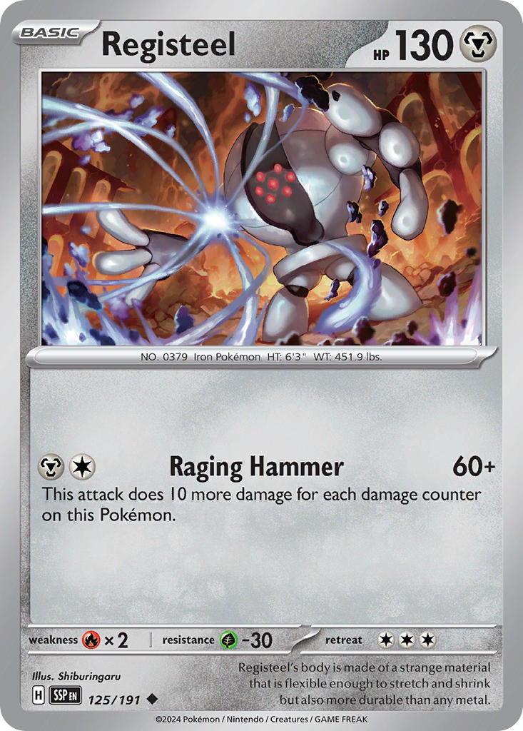 Registeel⁣ - Surging Sparks⁣ (Uncommon)⁣ [125] English / Near Mint / Normal