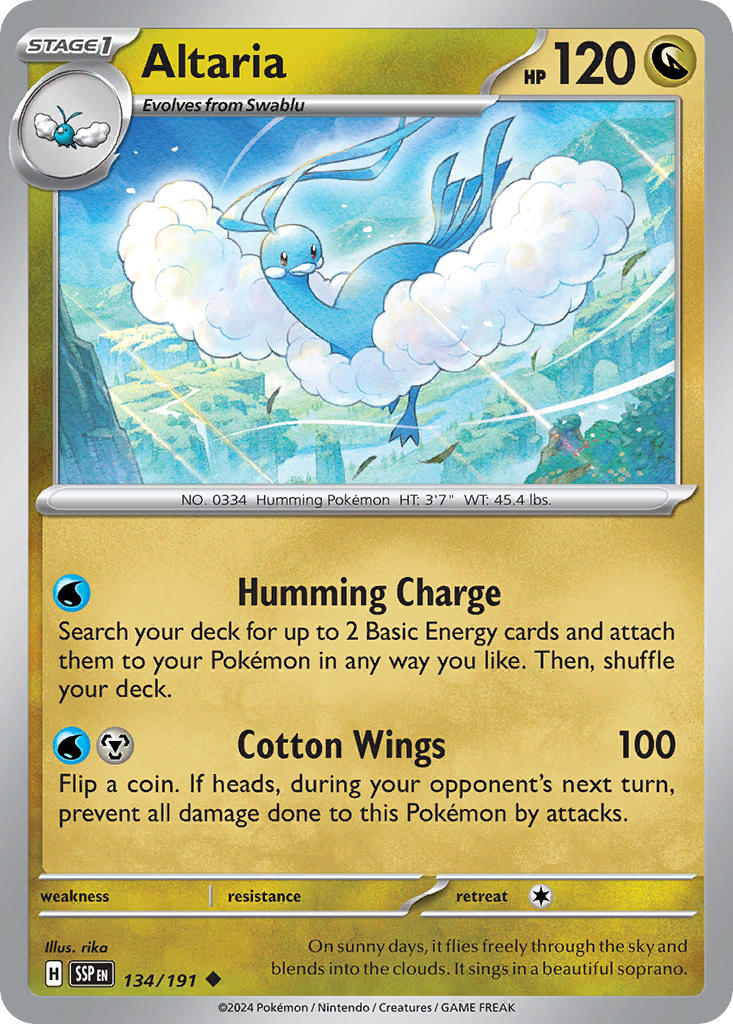 Altaria⁣ - Surging Sparks⁣ (Uncommon)⁣ [134] English / Near Mint / Normal