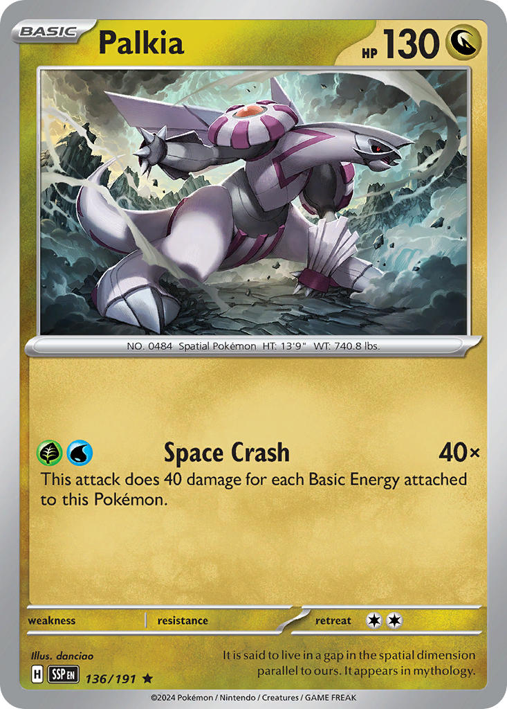Palkia⁣ - Surging Sparks⁣ (Rare)⁣ [136] English / Near Mint / Normal