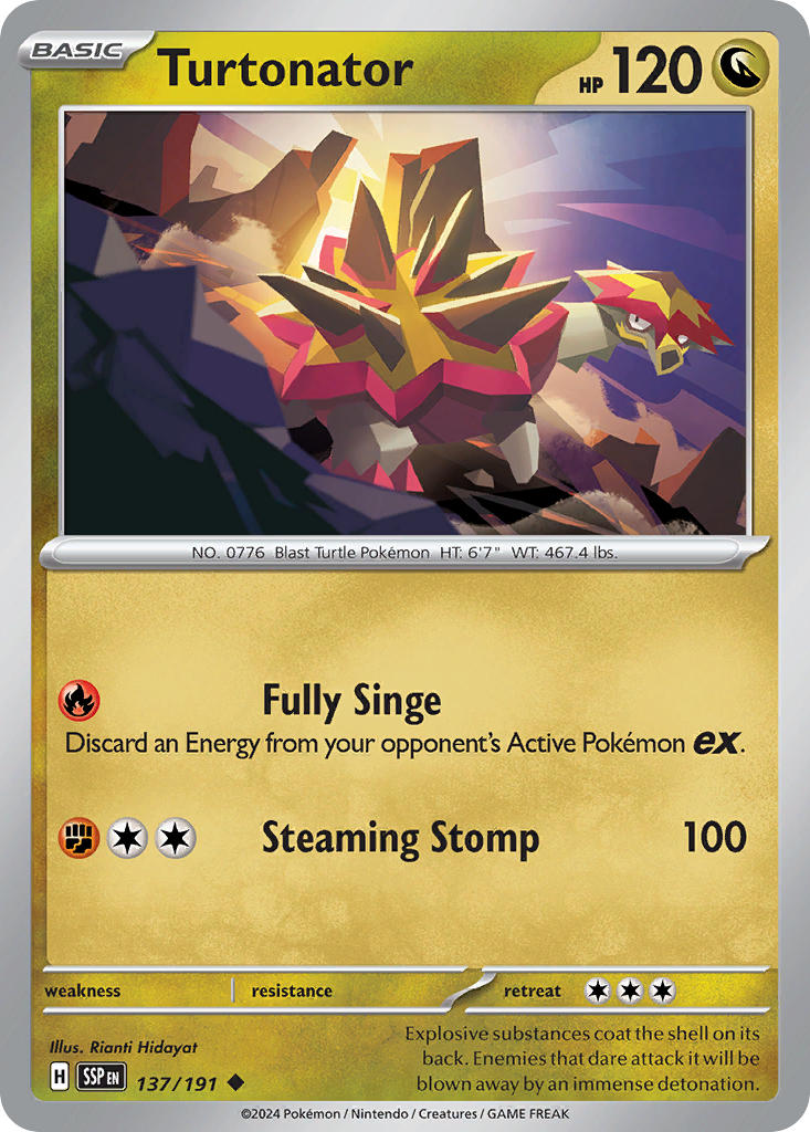 Turtonator⁣ - Surging Sparks⁣ (Uncommon)⁣ [137] English / Near Mint / Normal