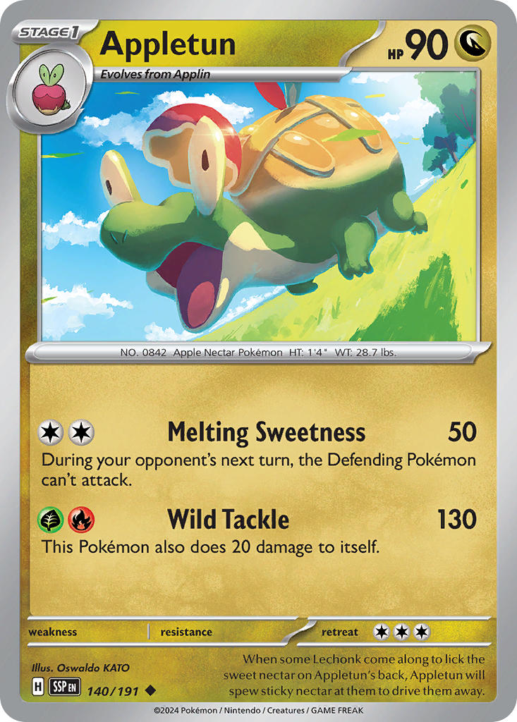 Appletun⁣ - Surging Sparks⁣ (Uncommon)⁣ [140] English / Near Mint / Reverse-Holo Normal